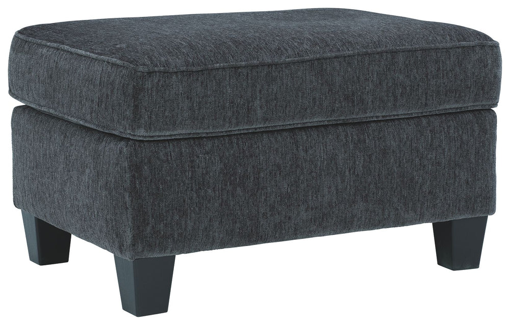 If youâ€™re looking for a smokinâ€™ hot look priced to entice, youâ€™re sure to find this ottoman beautifully fits the bill. Covered in a smoke gray chenille upholstery loaded with plush texture, this less-is-more contemporary ottoman is one sensational s