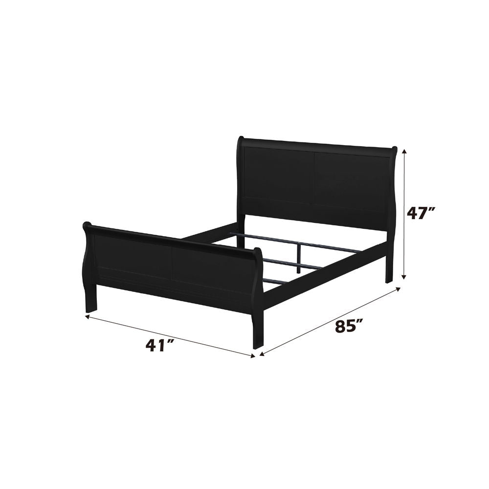 The Louis Philippe collection features KD headboard & footboard, hand selected veneers and antique brass hardware. This beautiful collection will be the perfect complement from the most sophisticated to Decor casual settings.<br/><br/><b>Product Features<