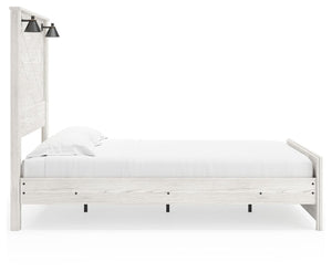 Gerridan - White - Queen Panel Bed with Sconces