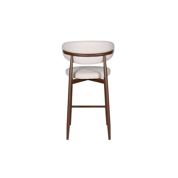 Royce - Counter Chair With Metal Frame (Set of 2) - Beige / Walnut