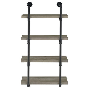 Elmcrest - 24## 4-Shelf Wall Bookshelf - Gray Driftwood