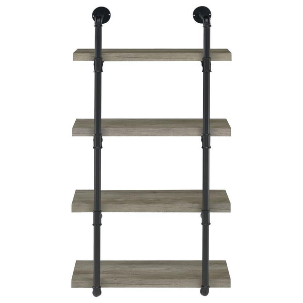 Elmcrest - 24## 4-Shelf Wall Bookshelf - Gray Driftwood