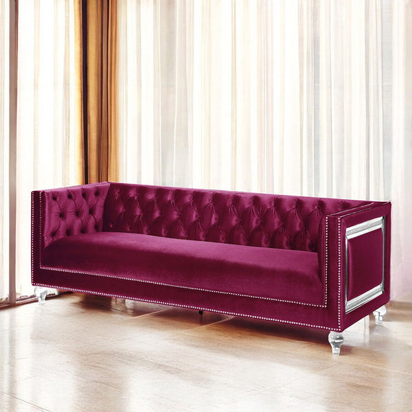 Heibero - Sofa - Burgundy Velvet