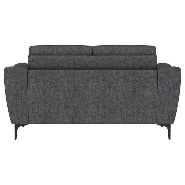 Nolan - Upholstered Sloped Track Arm Loveseat - Charcoal