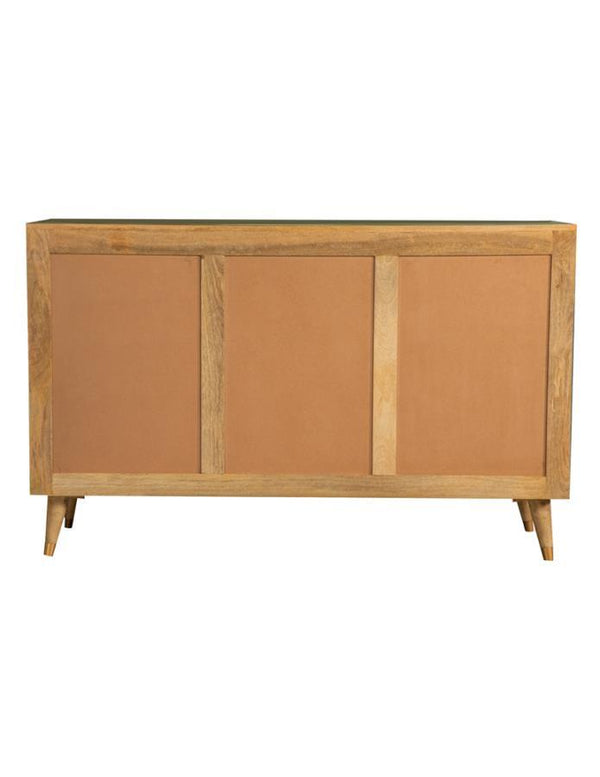 Alyssum - 3-Door Mango Wood Accent Cabinet - Natural
