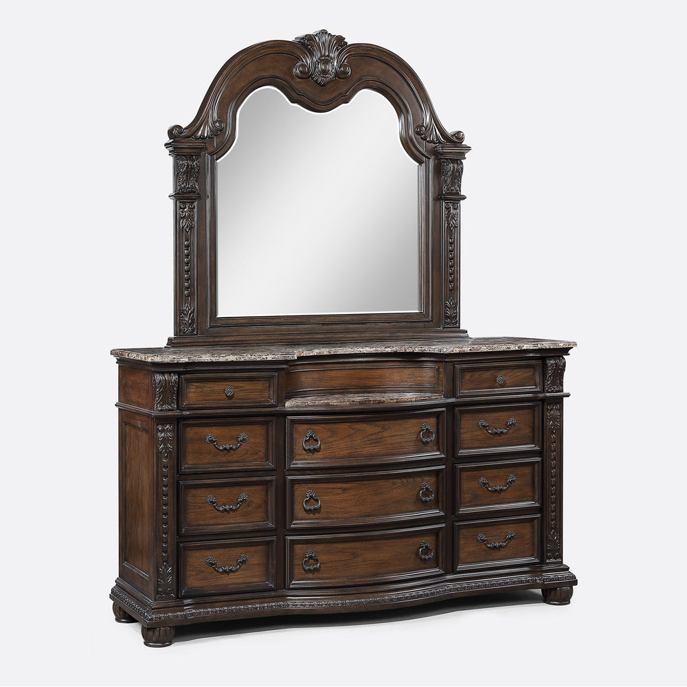 Step into a world where classic elegance meets timeless design with our exquisite bedroom collection. Designed for those who covet regal charm and functionality, this suite features rich, natural wood tones that evoke the grandeur of an aristocratic estat