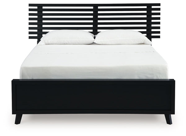 Danziar - Black - Full Slat Panel Bed