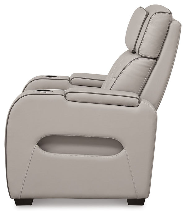 Boyington - Gray - Power Recliner/Adj Headrest