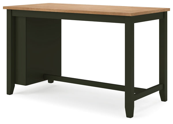 Gesthaven - Natural / Green - Rectangular Dining Room Counter Table