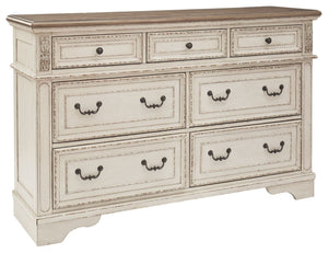 Realyn - White / Brown / Beige - Dresser - 7-drawer