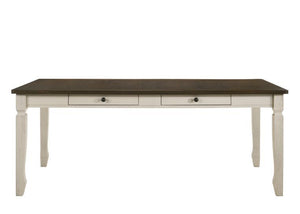 Fedele - Dining Table - Weathered Oak & Cream Finish