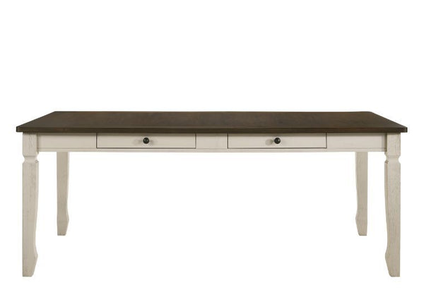 Fedele - Dining Table - Weathered Oak & Cream Finish