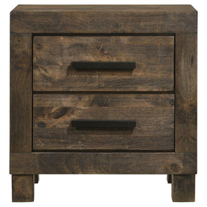  this classic nightstand is a stylish and durable choice. A full matte finish with wire brushed detail gives it a rich