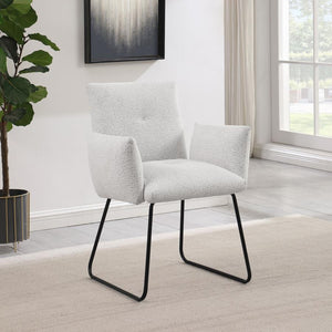  designed for both comfort and style. Upholstered in soft fabric