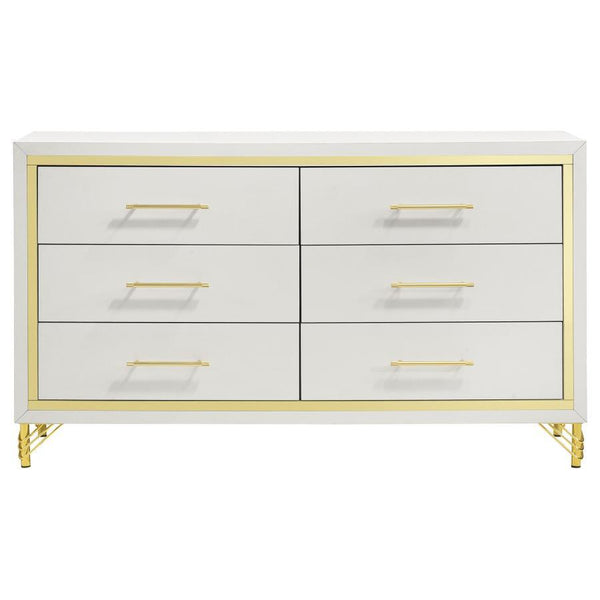 Lucia - 6-Drawer Dresser - White