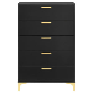  and much more in this modern glam chest. Space-saving and tall with a simple