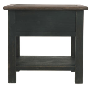 Tyler Creek - Grayish Brown / Black - Rectangular End Table