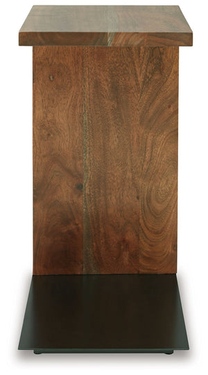  contemporary feel while providing handy versatility. The table slides over an ottoman or cushion