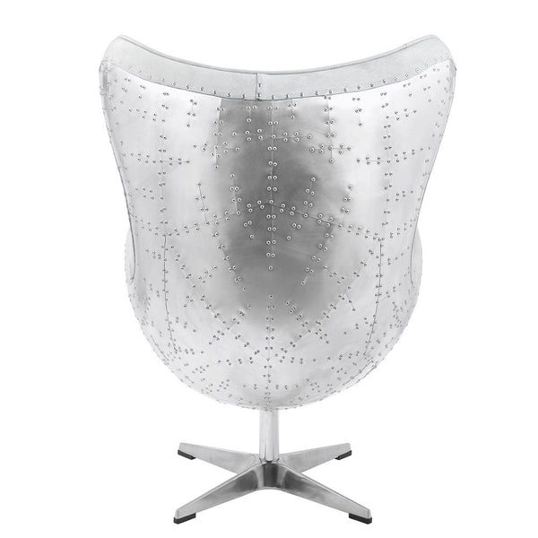 Brancaster - Accent Chair With Swivel - Vintage White & Aluminum