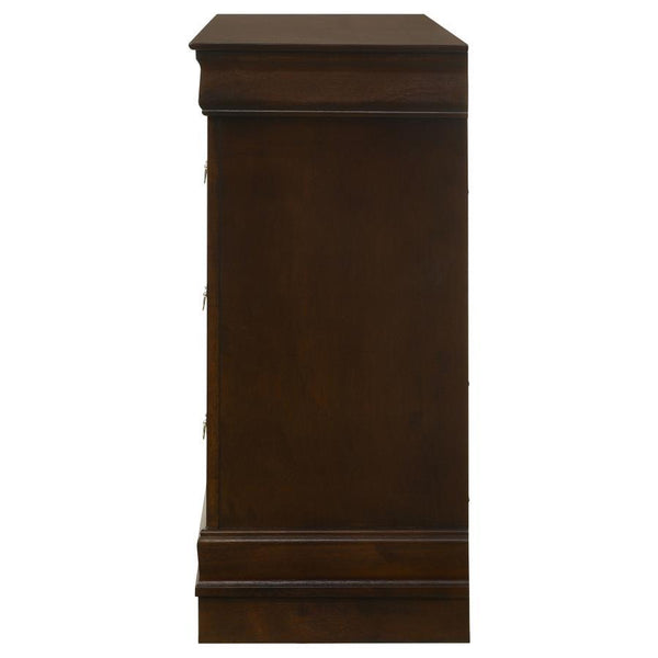Louis Philippe - 6-Drawer Dresser - Cappuccino