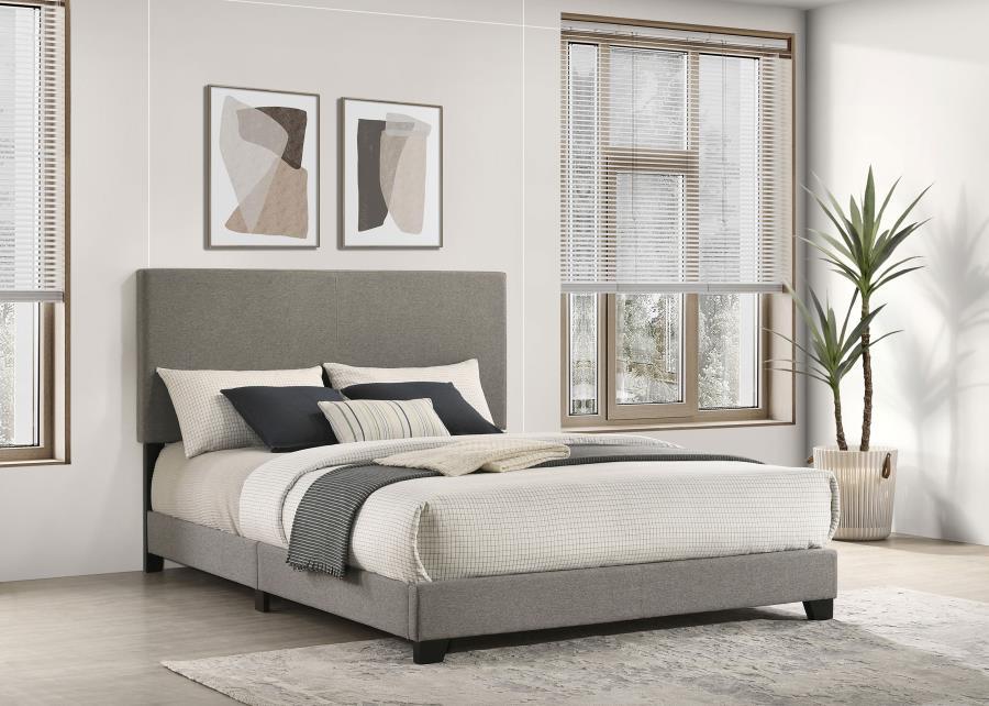 Dorian - Fabric Upholstered Queen Panel Bed - Taupe
