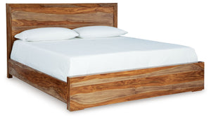 Discover something extraordinary with this clean-lined queen panel bed. The rich natural beauty of the wood, enhanced with a clear wood-tone finish, brings an organically stunning vibe to your bedroom. This strikingly simple low profile bed creates the un