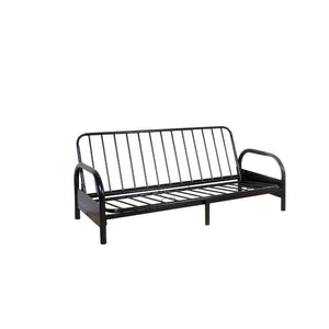The Alfonso Adjustable Sofa Frame will be a great addition to any contemporary home Decor. Pairing it up with full size futon mattress, its smooth black finish matches well with any color. This frame is convertible from L shape seating to lay flat positio