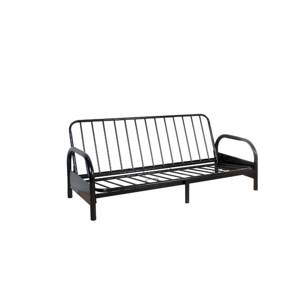 The Alfonso Adjustable Sofa Frame will be a great addition to any contemporary home Decor. Pairing it up with full size futon mattress, its smooth black finish matches well with any color. This frame is convertible from L shape seating to lay flat positio