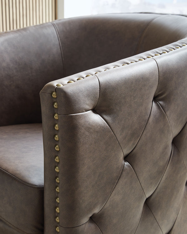 Brentlow - Granite - Swivel Accent Chair