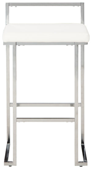 Madanere - White / Chrome Finish - Tall UPH Stool (Set of 2)