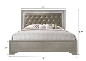Lyssa - California King Bed - Champagne