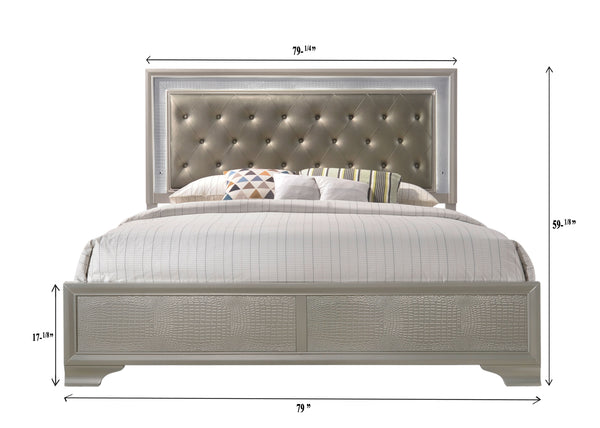 Lyssa - King 5 Piece Bedroom Set - Champagne
