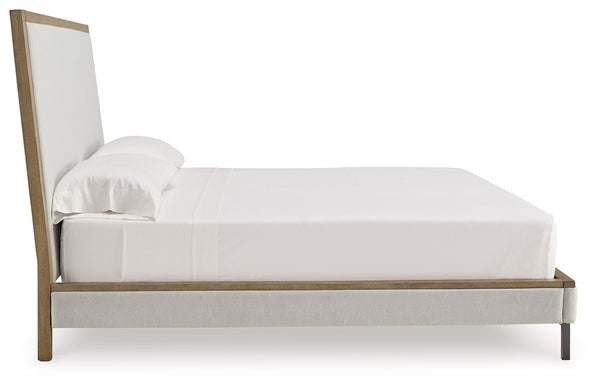 Tomtyn - Light Brown - King Upholstered Bed