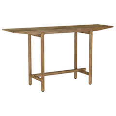 Welcome your guests with the timeless beauty and exceptional quality of this entryway console table, crafted from solid mango wood. Its minimalist design, paired with the rich grain of the wood, creates a striking combination of natural charm and contempo