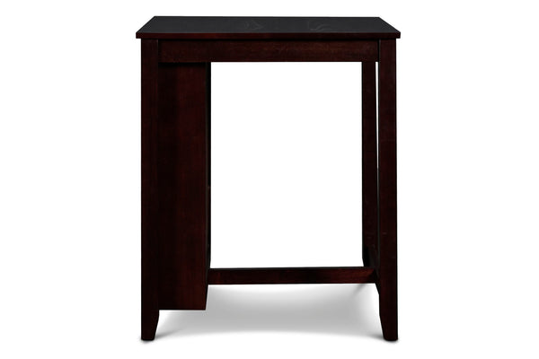 Gia - Counter Table With 2 Chairs & Storage Shelf - Ebony