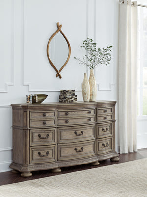  this dresser takes your bedroom retreat to the next level. Serpentine curves