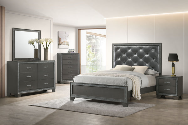 Kaia - King Bed - Dark Gray