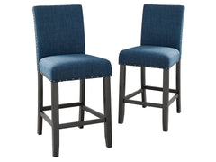 For a comfortable and stylish chair, choose the Crispin Counter Stool. This barstool is built with solid wood legs that are further stabilized by the 4 base stretchers that double as footrests. That quality, durable construction is topped with an amply si
