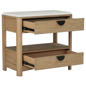 Escape - Bedroom Queen Poster Bed 2 Nightstands Dresser With Mirror And Chest - Glazed Natural Oak