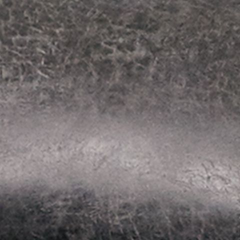  comfort and value. Its combination of weathered slate gray and black faux leather upholstery adds a nice contrasting element to the plump cushions
