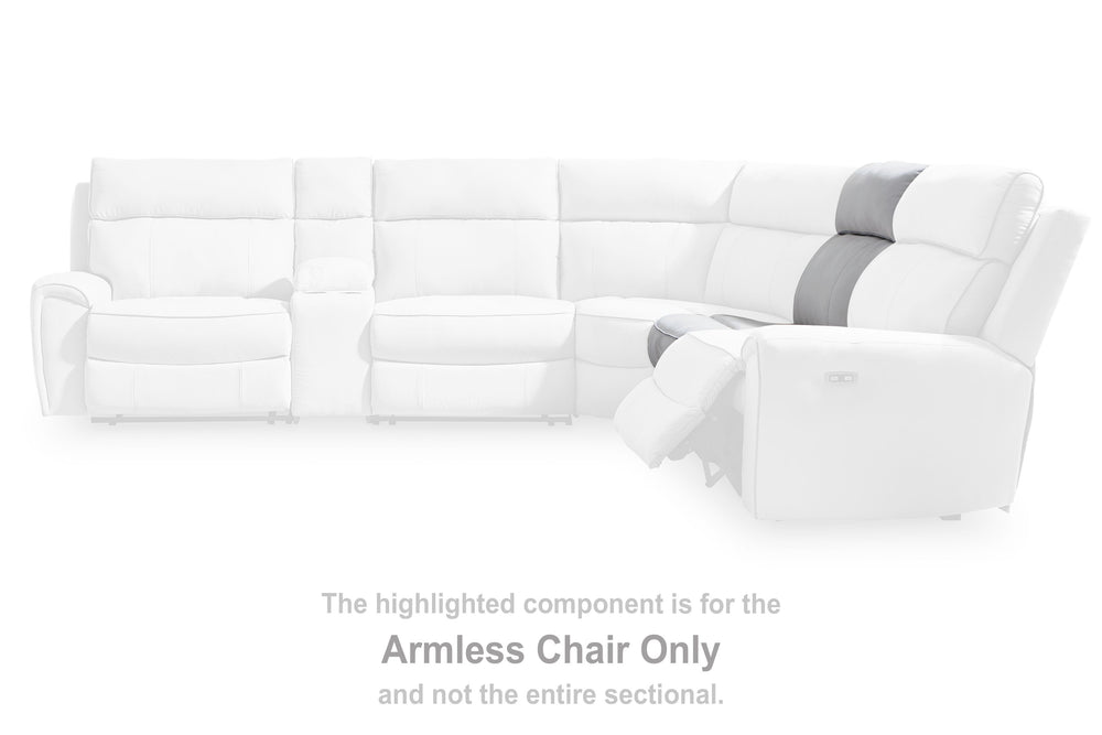 This armless chair is made with polyester upholstery. It pairs with other items in the series to make a modular sectional.<br/><br/><b>Product Features</b><ul><li>Compatible with other 98802 items, sold separately</li></ul><br/>