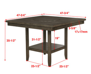 Fulton - Counter Height Table - Dark Gray