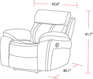 Theon - Glider Recliner (Set of 2) - Stokes Toffee