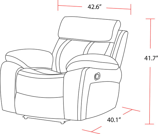 Theon - Glider Recliner (Set of 2) - Stokes Toffee