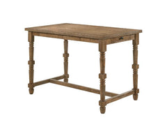 Convey casual style in a dining room with natural textures and classic elements. All crafted with wood, this design incorporates a rural, comfortable traditional feeling. Wooden trestle base with turned legs anchors your dining party with a timeless style