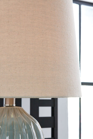 Hadbury - Pale Blue / Teal - Ceramic Table Lamp (Set of 2)