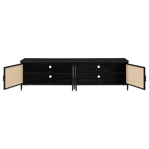 Amherst - 4-Door 78## Metal TV Stand Media Console - Black
