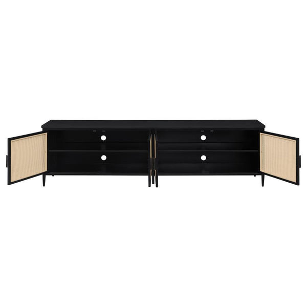 Amherst - 4-Door 78## Metal TV Stand Media Console - Black
