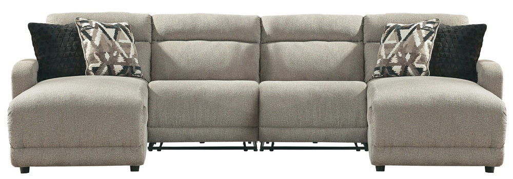 Delightfully modern. Exceptionally comfortable. When it comes to modular furniture with easy-elegant appeal, itâ€™s hard to beat this power reclining sectional. Wrapped in a decadently plush stone-tone fabric for neutral versatility, it-'s dressed to impr