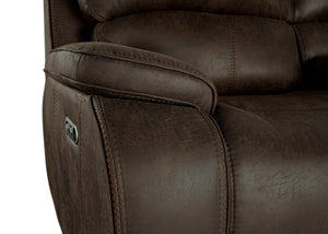 Brookings - Sofa With Power Headrest & Footrest - Brown